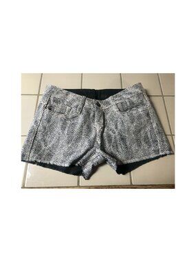 BLEULAB Reversible Cut Off Short Dotted Snake Gunmetal NWT 26 27
